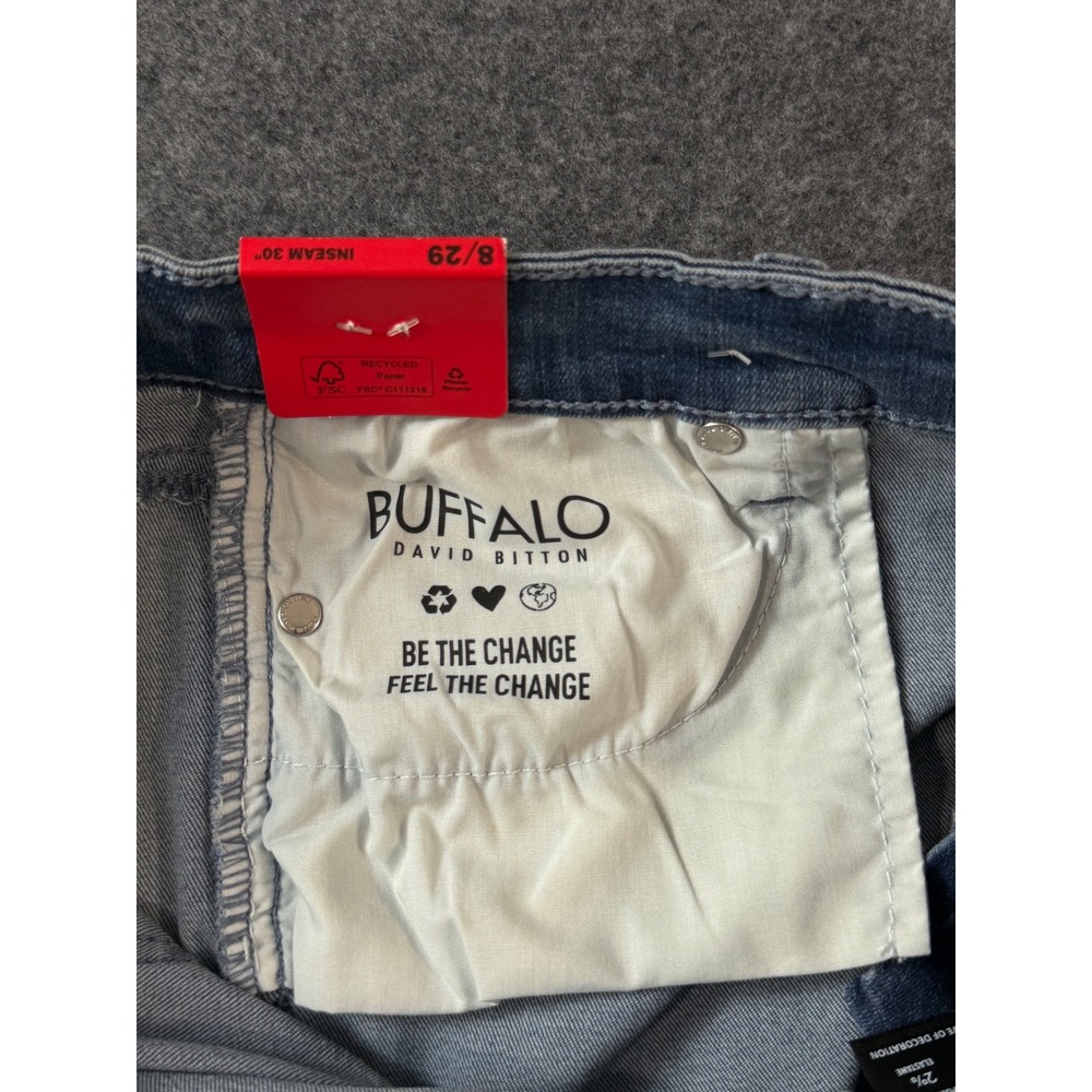 Buffalo David Bitton Alyssa Straight Leg Women 8/29 Blue NWT High Rise Stretch - Picture 4 of 10